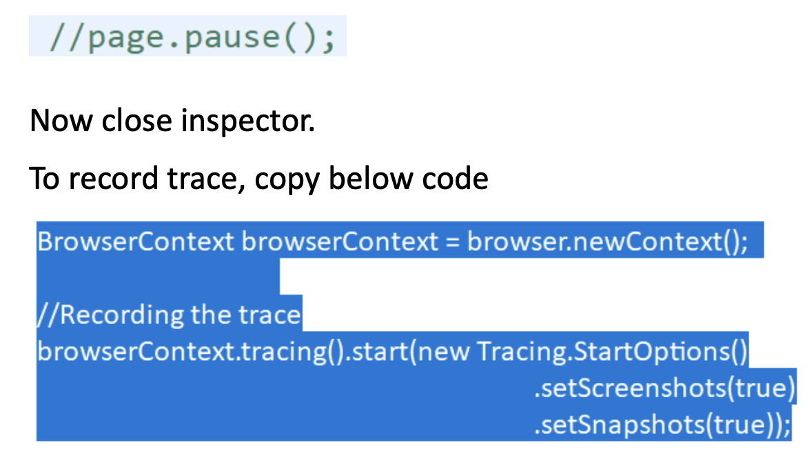 ‘Trace Viewer’ tool and ‘Recording’ using Inspector in Playwright-Java ...