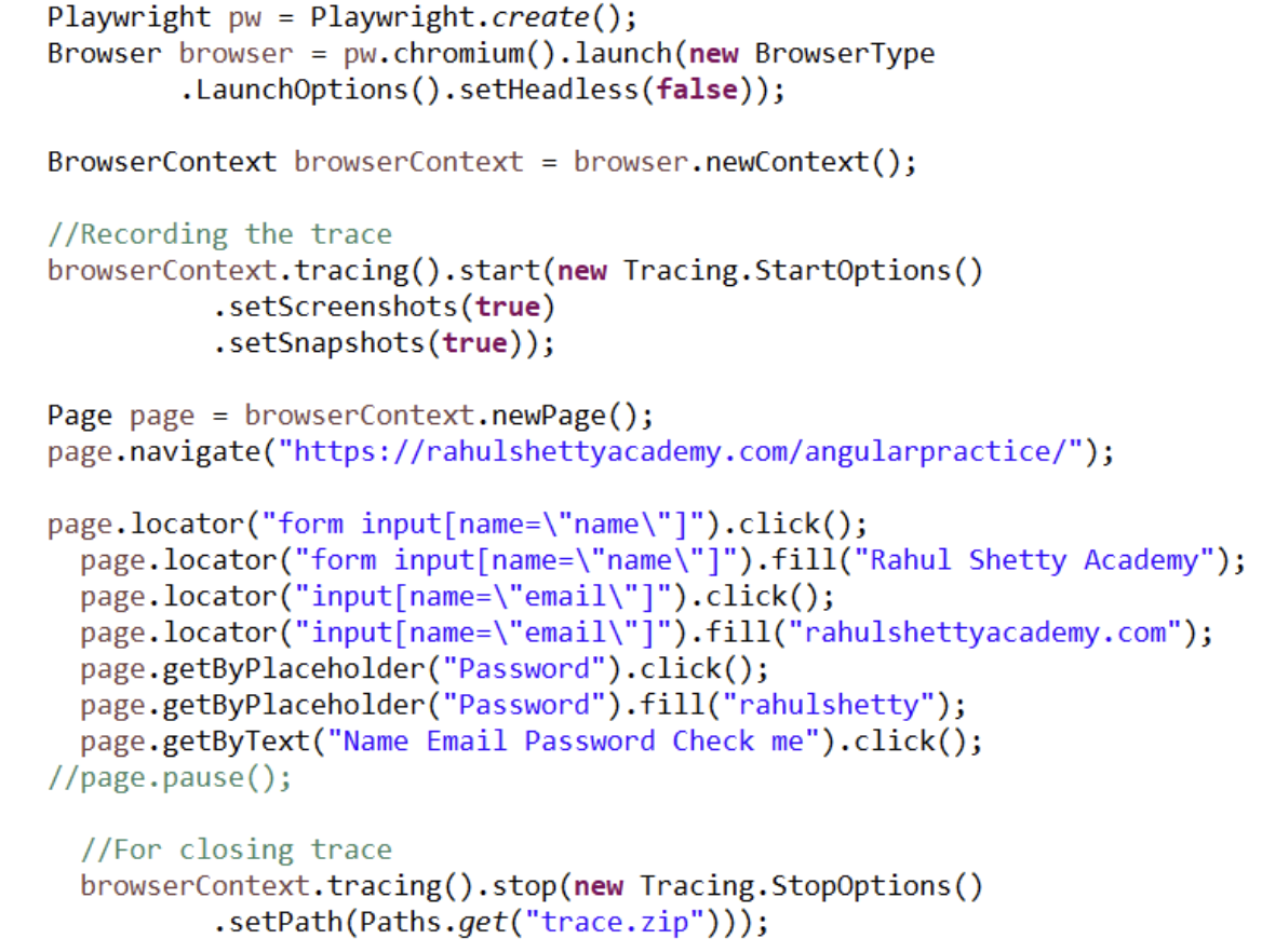 ‘Trace Viewer’ tool and ‘Recording’ using Inspector in Playwright-Java ...