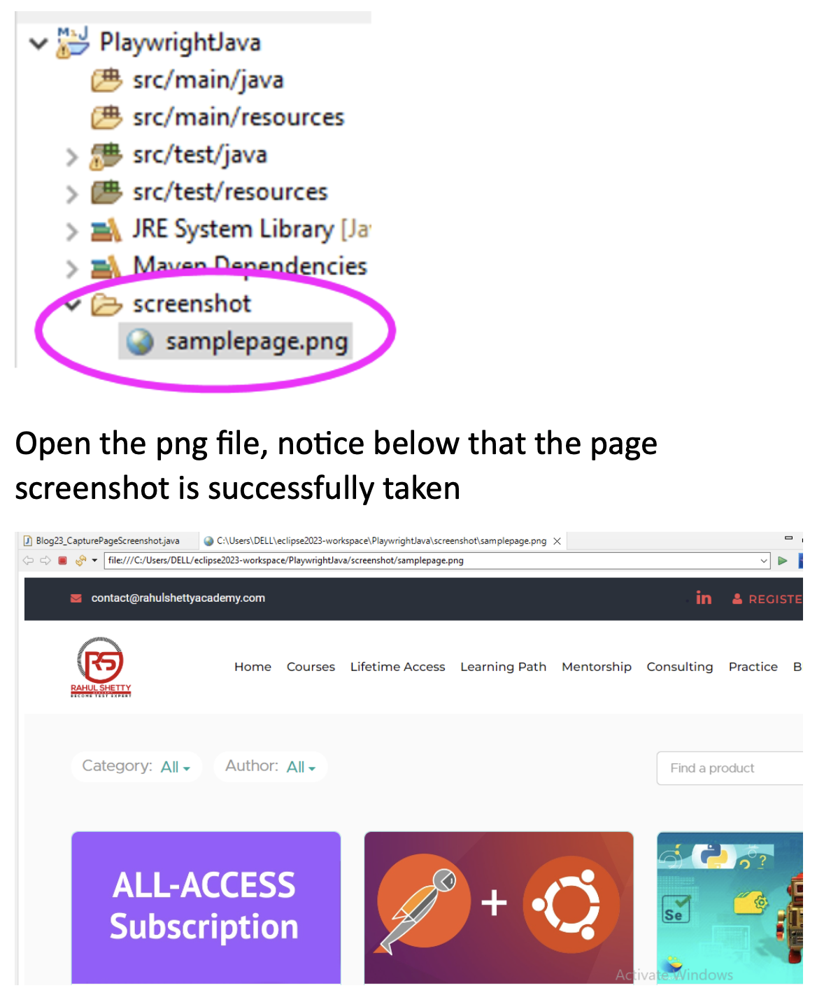 Take Screenshot and capture video using Playwright Java - Rahul Shetty ...