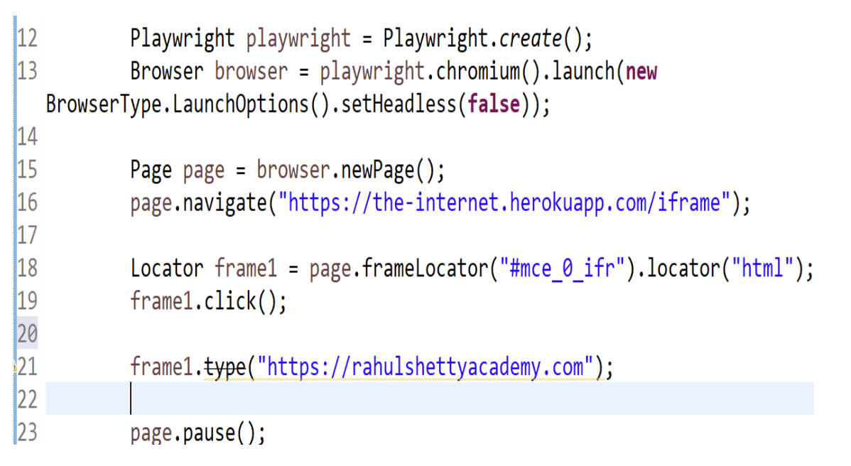 Handling frames in Playwright Java - Rahul Shetty Academy Blog